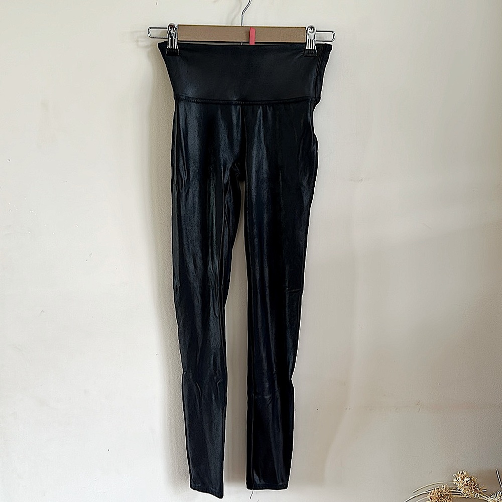 Spanx Faux Leather Leggings Black Size Small